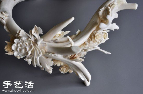 骨骼+雕刻 DIY精美绝伦骨雕艺术品