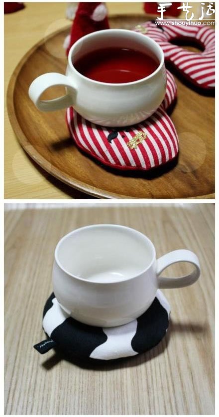 日本hokkori甜甜圈布艺杯垫