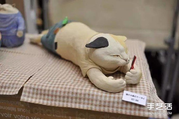 粘土肥猫手工作品欣赏 精致猫咪粘土作品图片