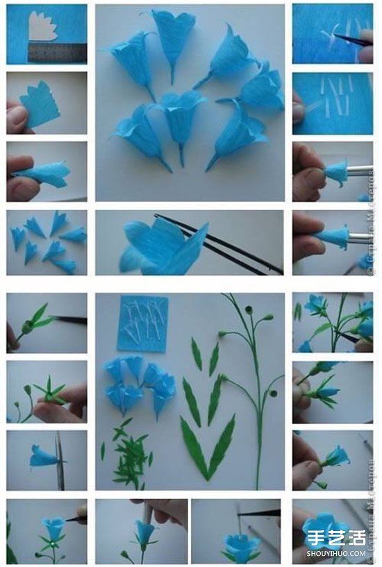 皱纹纸花的折法图解 如何用皱纹纸做花的步骤