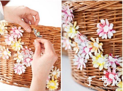 DIY漂亮的花朵篮筐 感受悠闲自在生活