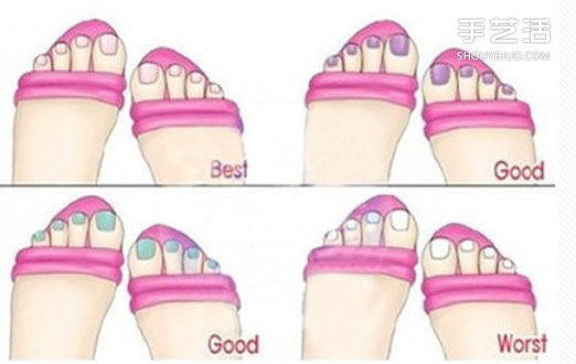 夏季女生必学：凉鞋和指甲油颜色的搭配方法