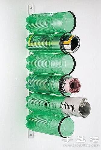 塑料瓶/饮料瓶废物利用手工制作书报架