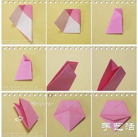 折纸手工：果盘制作教程