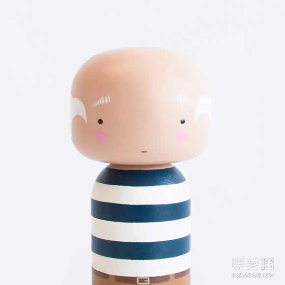 传统工艺与现代插画结合 日本木制娃娃木芥子