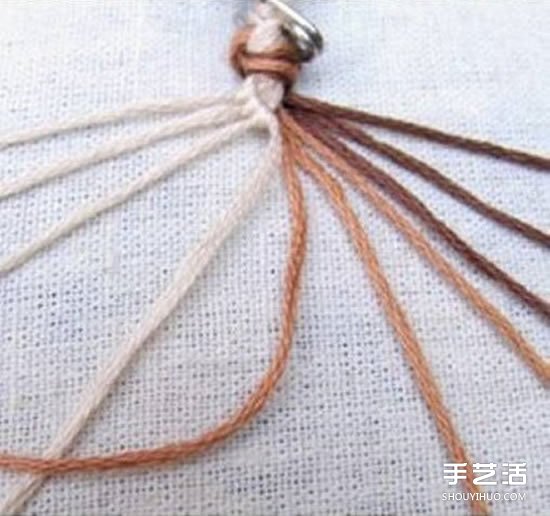十股绳编织手链图解 成熟稳重风手链的编法
