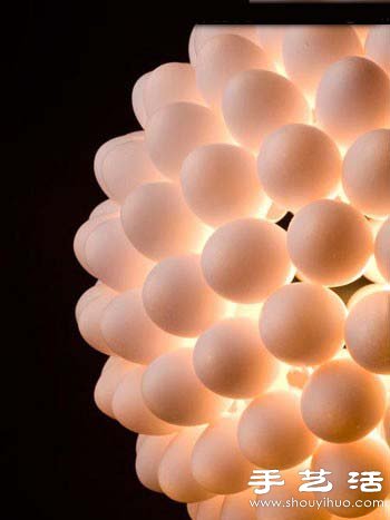 鸡蛋壳变废为宝手工制作精美灯罩/灯具