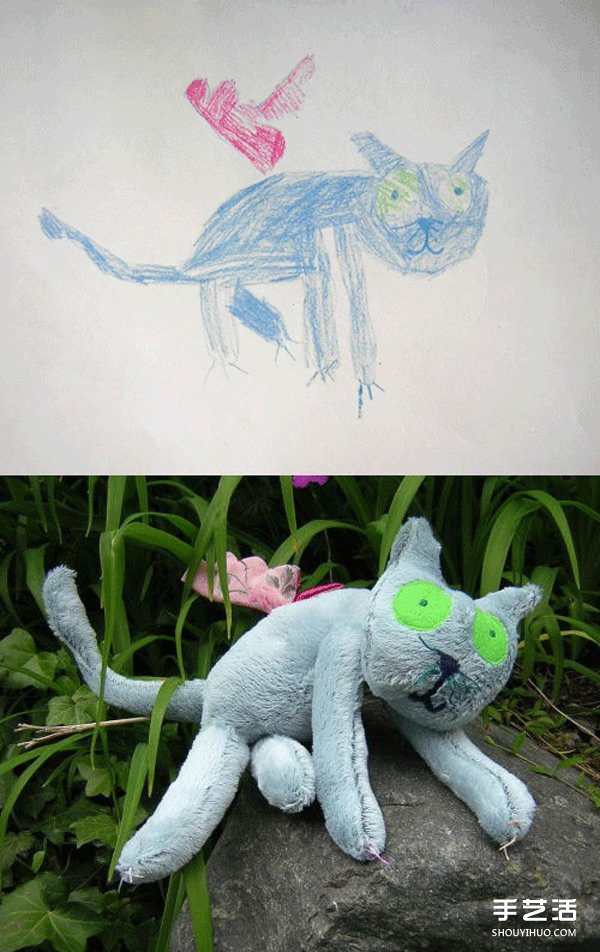 儿童涂鸦变身创意布艺玩具 永久珍藏的布娃娃