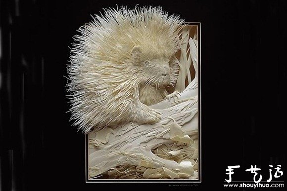 纸张DIY的3D动物雕塑