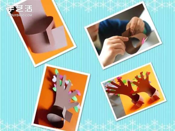 幼儿园母亲节礼物：“五指连心树”手工制作