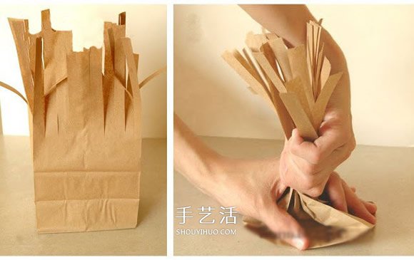 牛皮纸袋做立体大树 幼儿园大树的制作方法