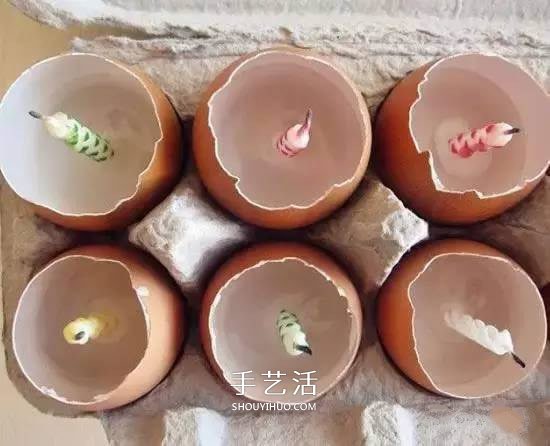 鸡蛋壳废物利用 手工制作浪漫烛台的方法