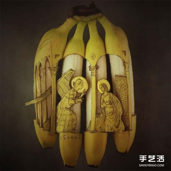 用香蕉创作的艺术作品 表现更多独到的想像