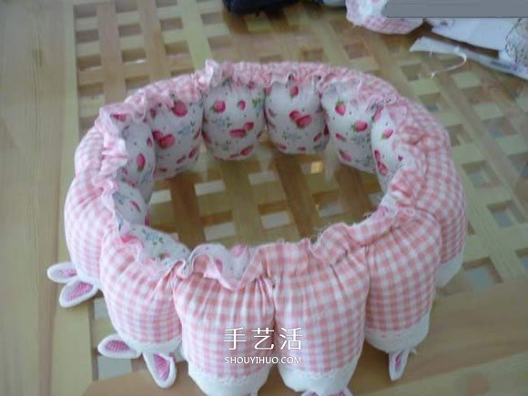 不织布可爱篮子DIY 自制圆形布艺篮子的方法