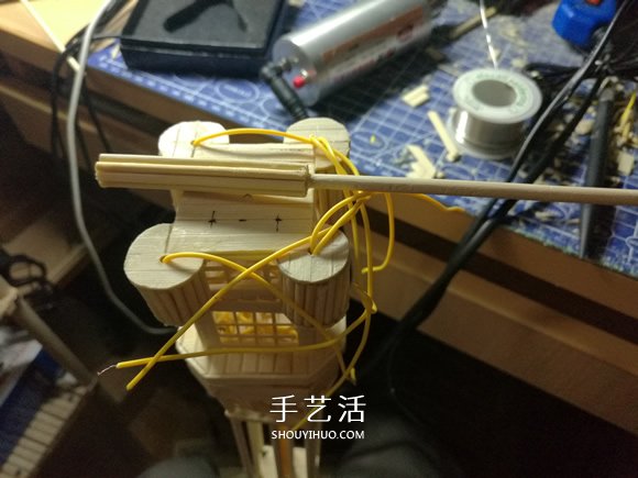 竹签手工制作埃菲尔铁塔模型的详细图解教程