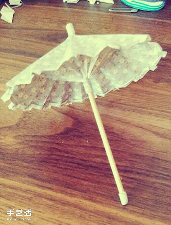 DIY油纸伞制作教程 迷你油纸伞的折叠图解