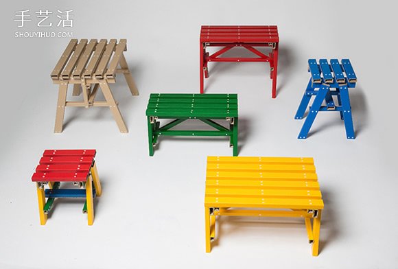 五颜六色自由搭！韩国PESI重新诠释硬纸板家具
