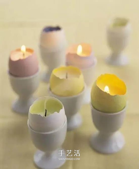 鸡蛋壳废物利用 手工制作浪漫烛台的方法