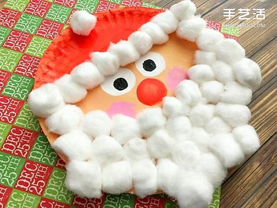 纸盘圣诞老人的做法 幼儿手工制作圣诞老人