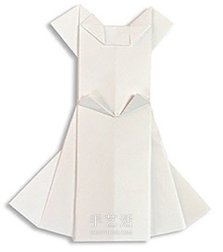 婚纱和西装的折法图解 折纸婚礼服装的方法