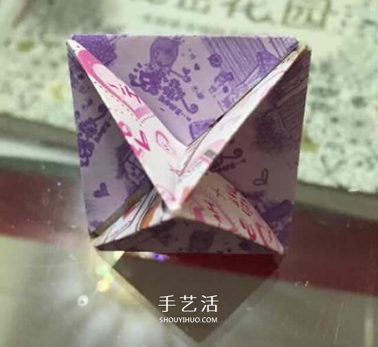 纸陀螺怎么折叠图解 会转的折纸陀螺折法