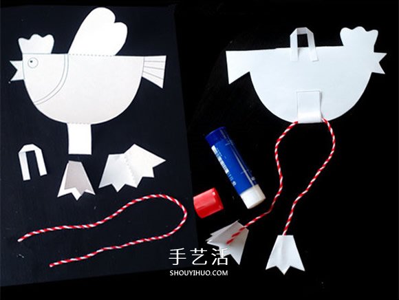 幼儿剪纸制作小鸡挂饰 卡纸做小鸡挂饰的方法