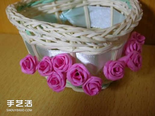 手揉纸玫瑰花的折法 简易玫瑰花折纸图解