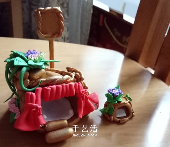 超轻粘土精灵小屋制作 可爱精灵房子粘土DIY