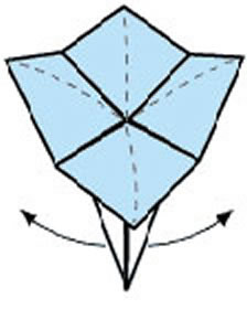 简单百合花的折法图解 幼儿折纸百合的教程
