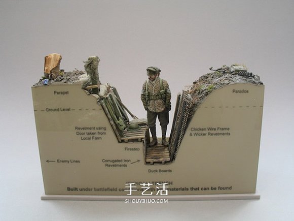 剖开炮火的残酷！第一次世界大战壕沟模型