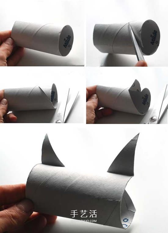 幼儿园卫生纸筒废物利用 手工制作立体小猫