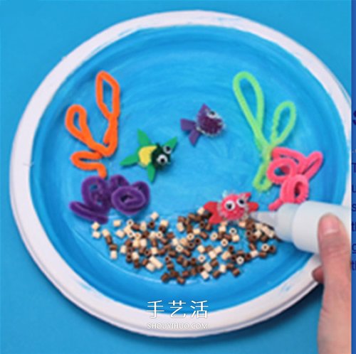 餐盘废物利用小制作 DIY成海底世界装饰品