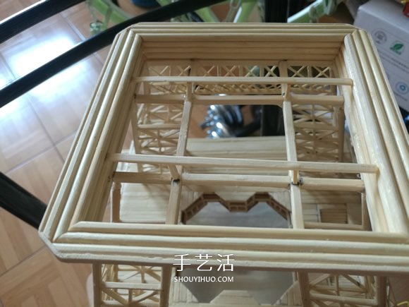 竹签手工制作埃菲尔铁塔模型的详细图解教程