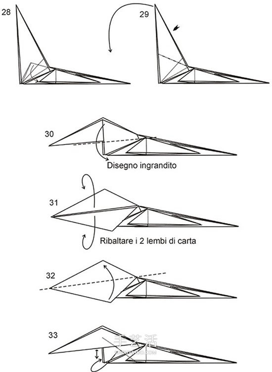 立体蜥蜴的折法步骤图 手工折纸蜥蜴的过程