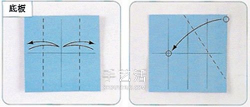 六角抽纸盒的折法图解 包括盒身、盖子和底部