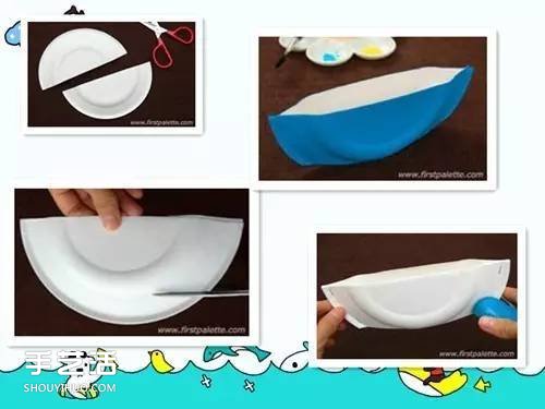 幼儿小帆船的制作过程 简单纸盘小船的做法
