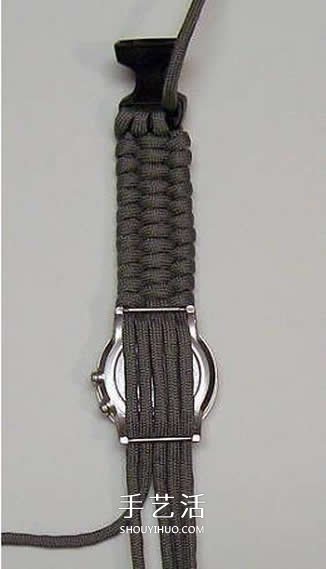 伞绳表带的编织方法 用伞绳编织表带的图解