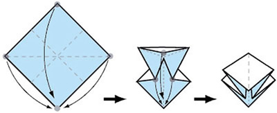 简单百合花的折法图解 幼儿折纸百合的教程