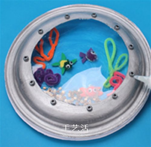 餐盘废物利用小制作 DIY成海底世界装饰品