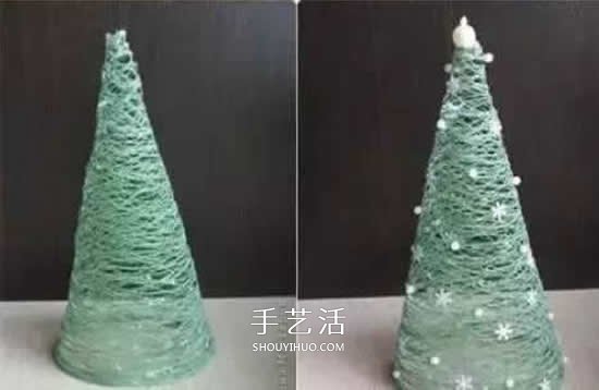 毛线做立体圣诞树的方法 镂空圣诞树简易制作