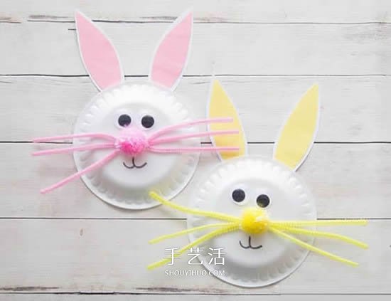 幼儿园手工做小白兔 用纸盘制作兔子的方法