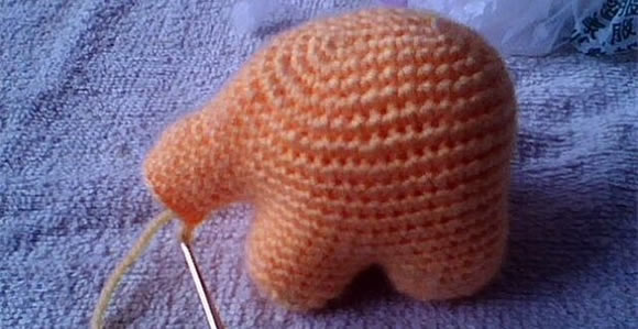 毛线小象的编织方法 钩针编织大象玩具图解