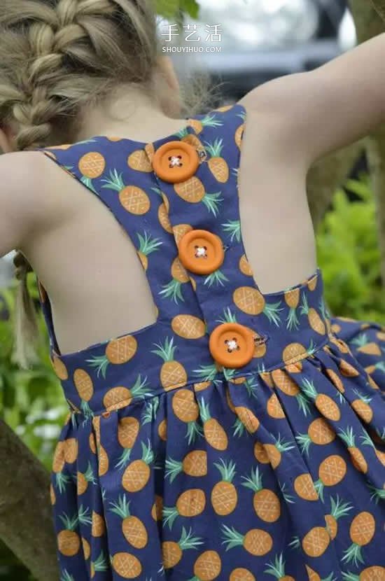 旧衣服布料改造再利用 给女儿做时尚小裙子 
