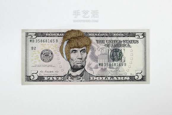 林肯的包包头？给钞票上的人物编织创意长发