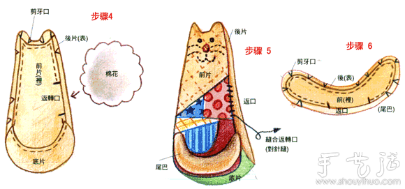 DIY可爱猫咪抱枕制作教程