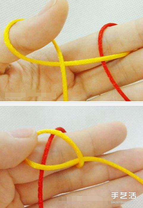 两色戒指的编法图解 简单两股绳编戒指的方法