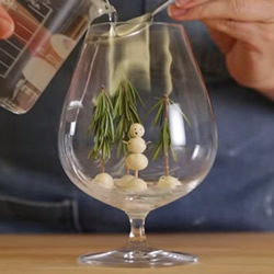 高脚玻璃杯DIY手工制作浪漫雪景造型杯的方法