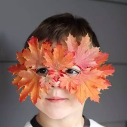 幼儿园树叶面具手工制作 简单叶子面具的做法