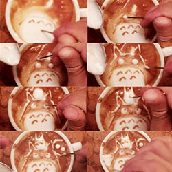 龙猫咖啡拉花制作过程 龙猫拉花技巧教程