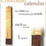 用巧克力做成的日历